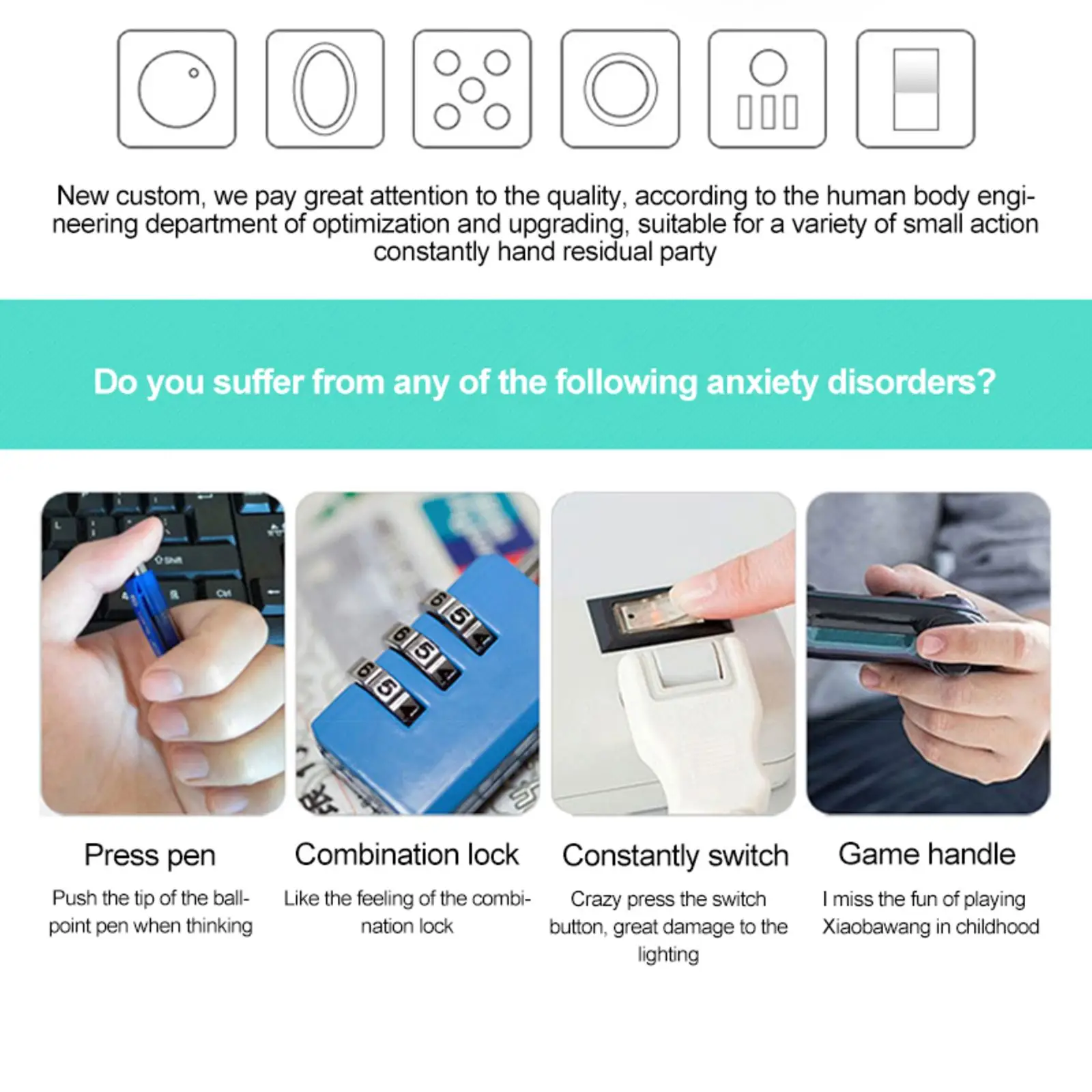 EDC Hand For Autism ADHD Anxiety Relief Focus Kids Anti-Stress Fidget New Decompression Toy Press Magic Anti Stress Cube Toys
EDC Hand For Autism ADHD Anxiety Relief Focus Kids Anti-Stress Fidget New Decompression Toy Press Magic Anti Stress Cube Toys