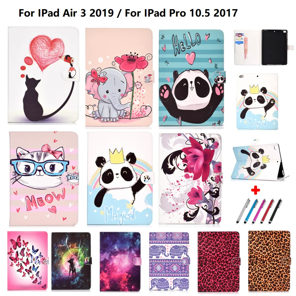 Милый чехол с рисунком для Apple iPad Air 3 2019 10 5 дюймов Pro планшета 2017 чехол-кошелек