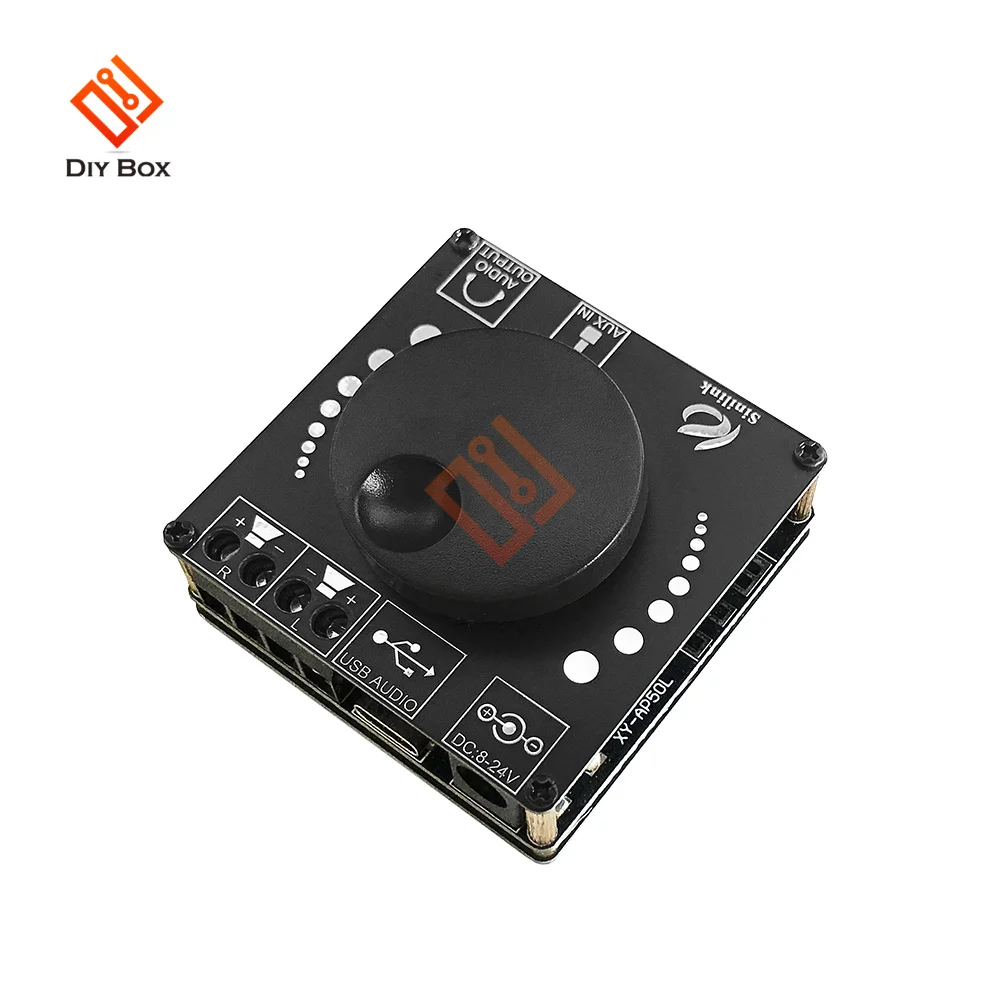 Mini Bluetooth 5.0 50WX2 Wireless Audio Power Digital Stereo Amplifier Board Module Amp 3.5MM AUX USB volume control XY-AP50L 
Mini Bluetooth 5.0 50WX2 Wireless Audio Power Digital Stereo Amplifier Board Module Amp 3.5MM AUX USB volume control XY-AP50L
