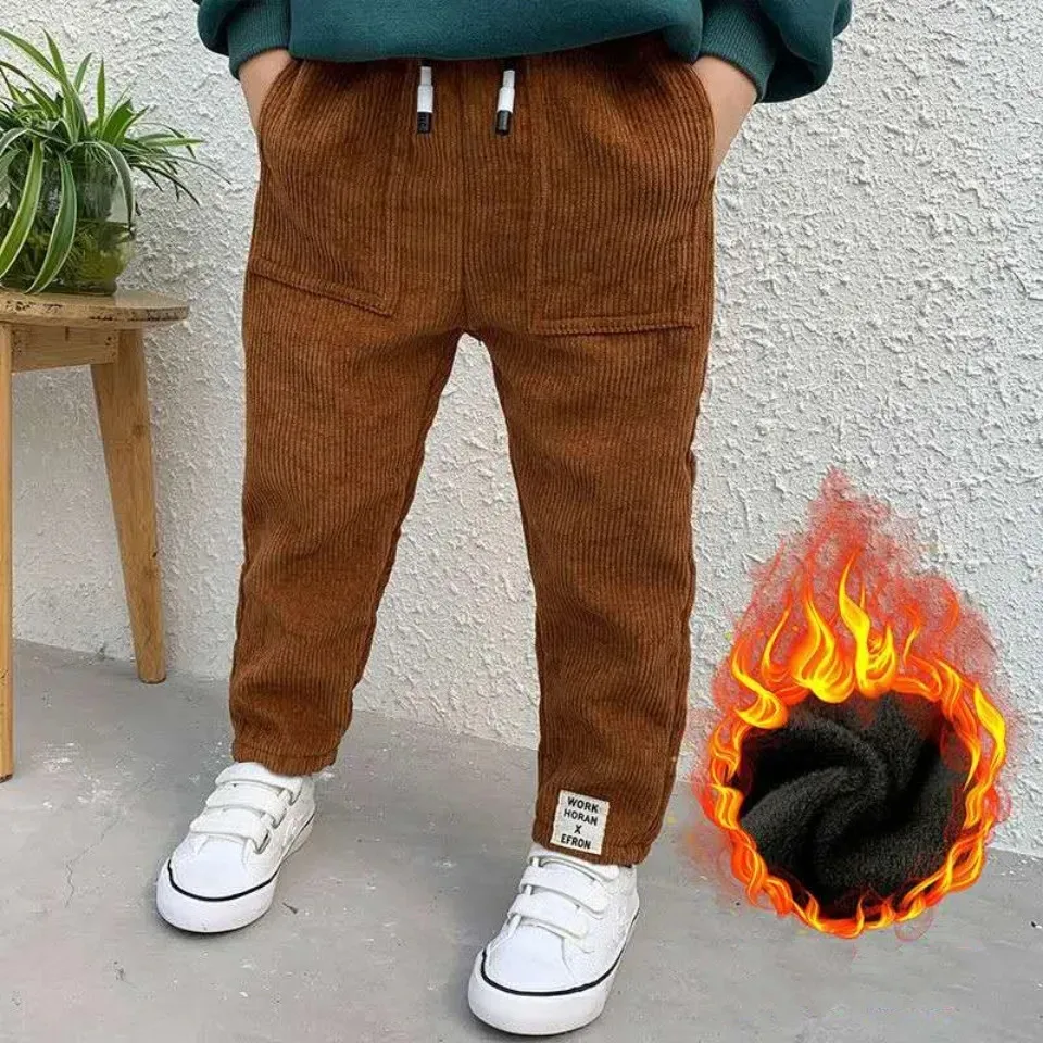 Winter Polyester Boys Trousers 2021 New Korean Version Plus Velvet Thicken Printing Solid Color Pants Casual Children's Clothing
Winter Polyester Boys Trousers 2021 New Korean Version Plus Velvet Thicken Printing Solid Color Pants Casual Children's Clothing