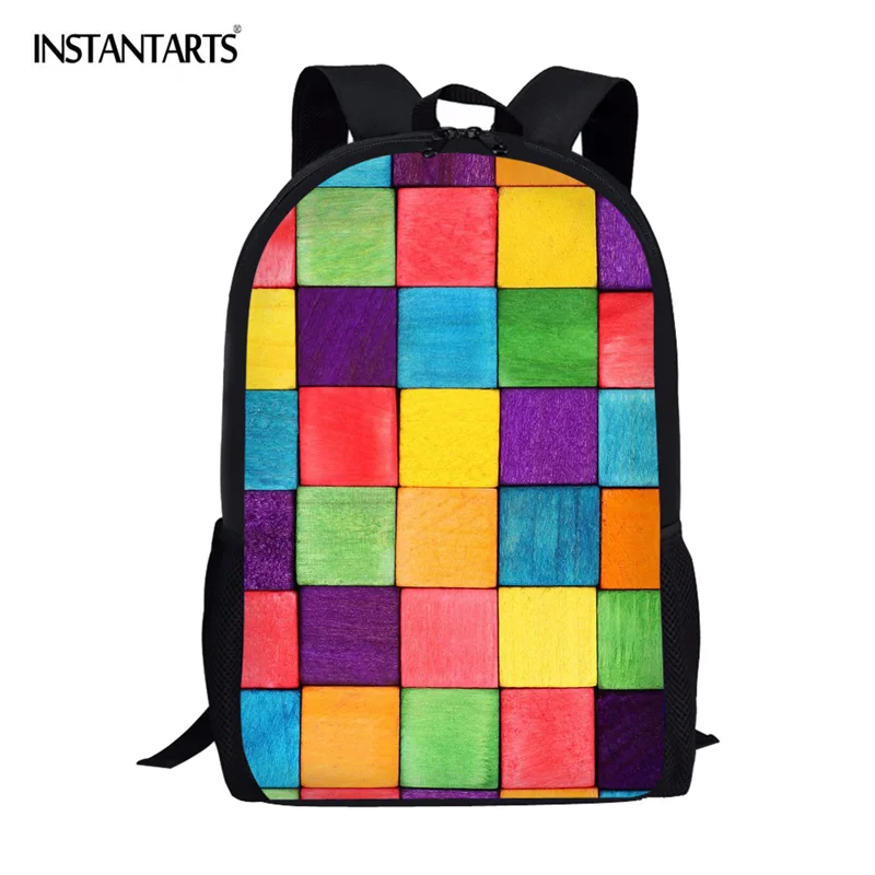 INSTANTARTS Men School Bags Children Satchel Primary School Bookbags Rainbow Puzzle Block Printed Girls Boy Shoulder Backpack
INSTANTARTS Men School Bags Children Satchel Primary School Bookbags Rainbow Puzzle Block Printed Girls Boy Shoulder Backpack