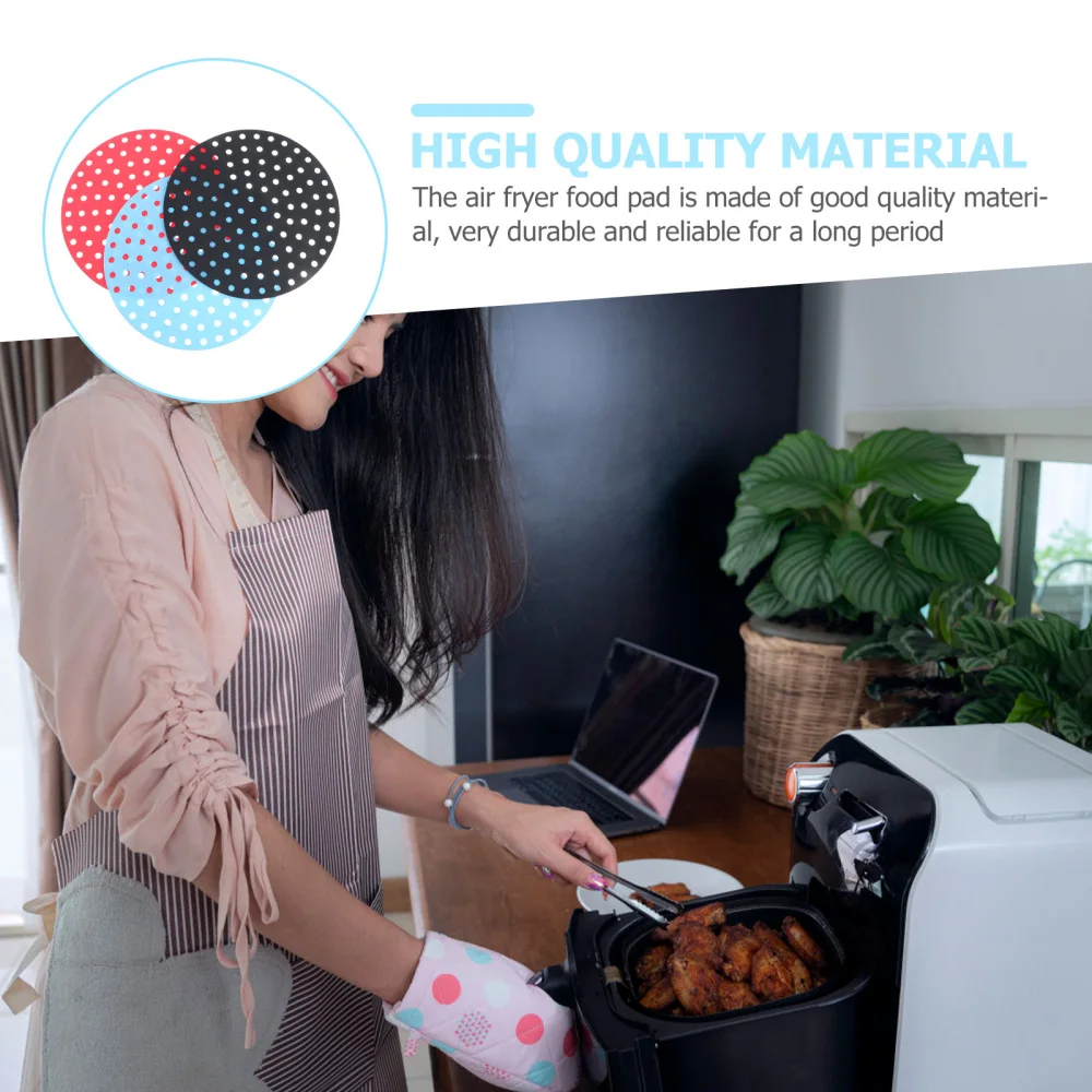 3pcs Air Fryer Silicone Mat Reusable Silicone Air Fryer Food Mats Inner Mats 
3pcs Air Fryer Silicone Mat Reusable Silicone Air Fryer Food Mats Inner Mats
