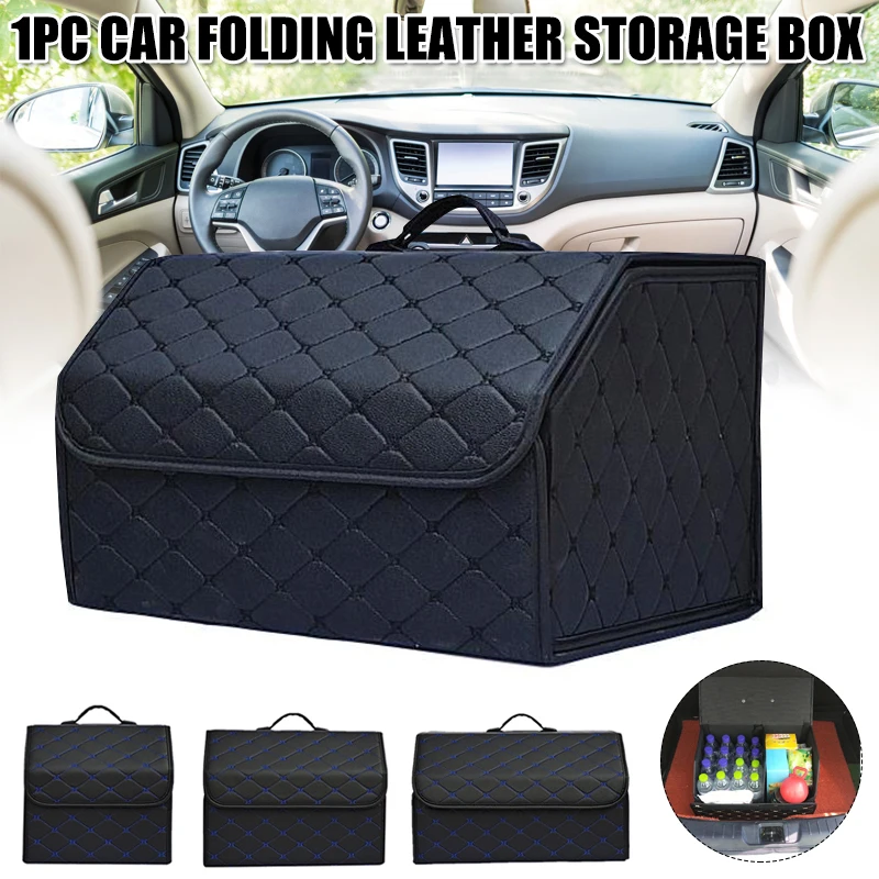 Car Storage Bag PU Leather Trunk Organizer Box Bags Folding Car Trunk Stowing Portable Boxes S7 
Car Storage Bag PU Leather Trunk Organizer Box Bags Folding Car Trunk Stowing Portable Boxes S7