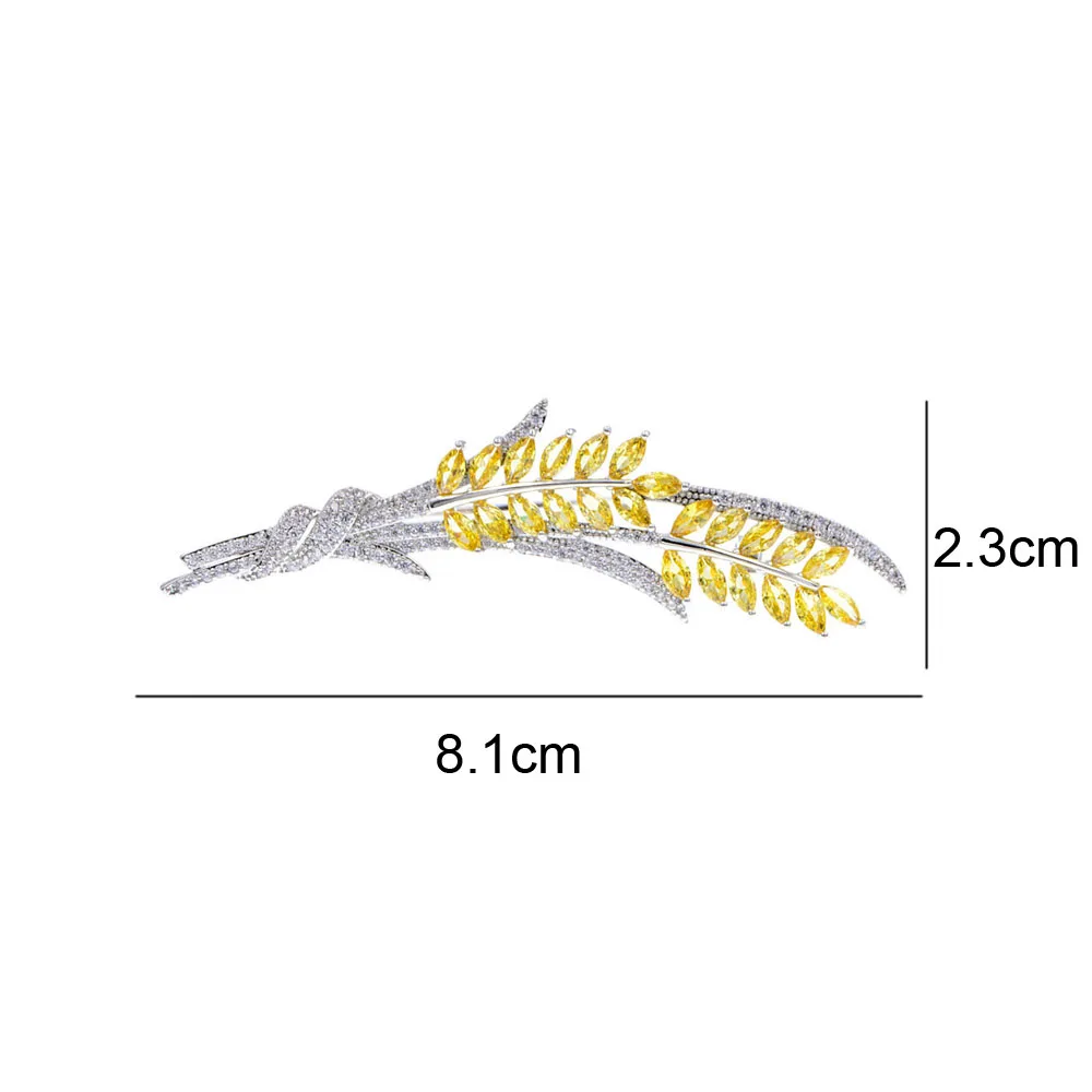 2021 new Cubic Zirconia Wheat Brooch Copper Pin Brooches For Women Winter Design Luxury Winter Coat Accessories Gift
2021 new Cubic Zirconia Wheat Brooch Copper Pin Brooches For Women Winter Design Luxury Winter Coat Accessories Gift