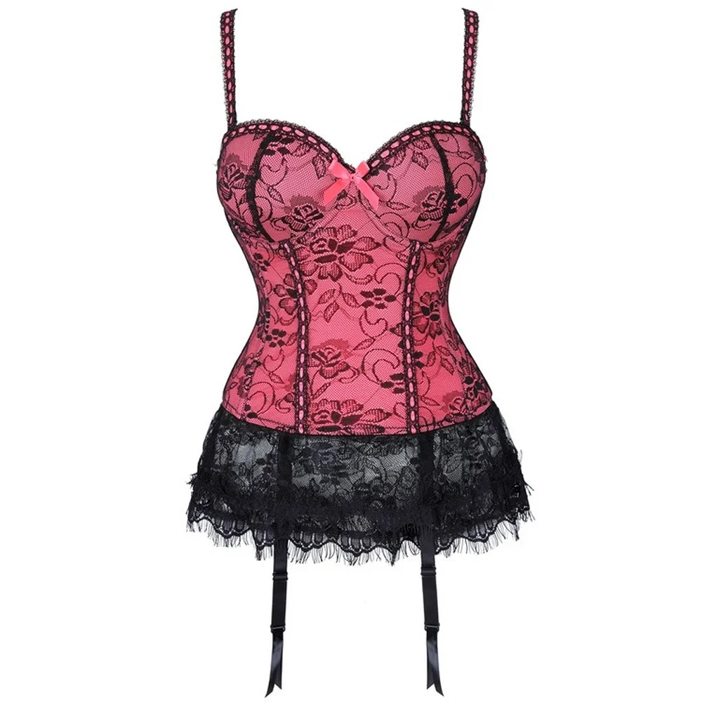 Women Sexy Solid Corset Underwear Bra Lace Up Body Shaper Bustier Overbust Breathable Lace Mesh Floral Slim Corselet Dresses
Women Sexy Solid Corset Underwear Bra Lace Up Body Shaper Bustier Overbust Breathable Lace Mesh Floral Slim Corselet Dresses