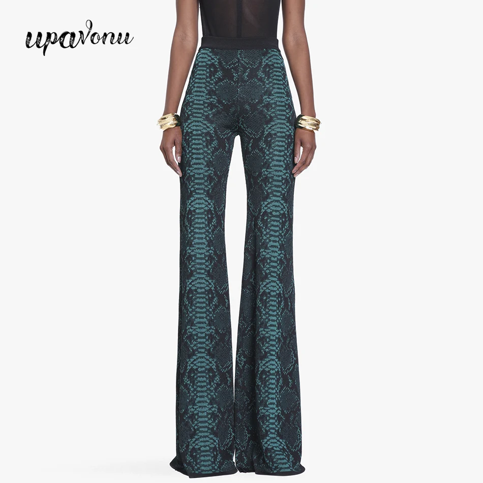 High-quality Women's Slim Pants Elegant Printed Flare Trousers Women's Celebrity Club Banquet Pants Clothing Fashion 2020 New
High-quality Women's Slim Pants Elegant Printed Flare Trousers Women's Celebrity Club Banquet Pants Clothing Fashion 2020 New