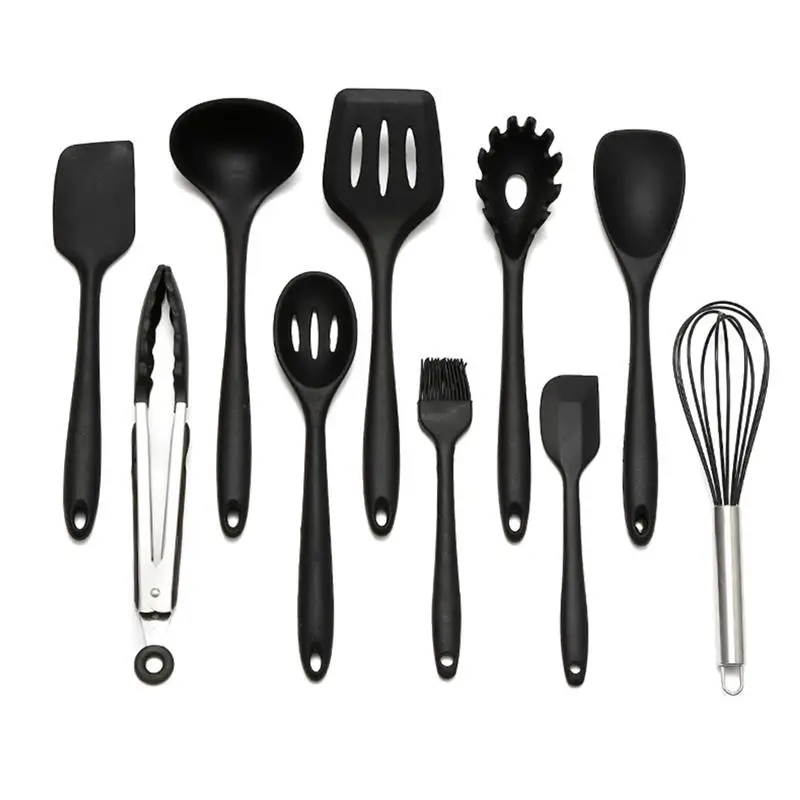 10Pcs Heat-resistant Silicone Cooking Utensil Set Scraper Spatula Server Kitchen Cooking Tools Anti-Skid And Heat-Proof
10Pcs Heat-resistant Silicone Cooking Utensil Set Scraper Spatula Server Kitchen Cooking Tools Anti-Skid And Heat-Proof