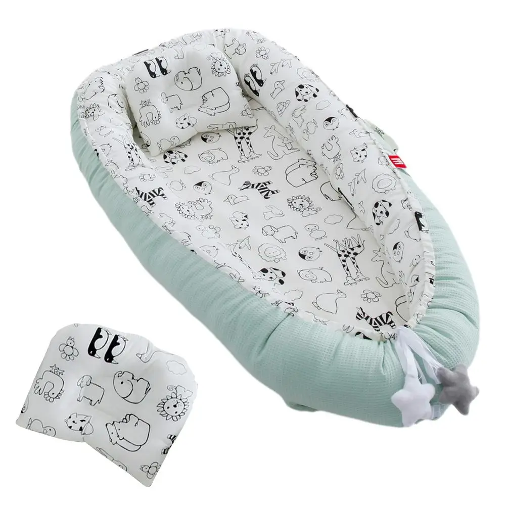 Breathable Baby Lounger Adjustable Portable Cotton Baby Nest With Small Pillow Perfect For Newborn Shower Gift Essentials
Breathable Baby Lounger Adjustable Portable Cotton Baby Nest With Small Pillow Perfect For Newborn Shower Gift Essentials