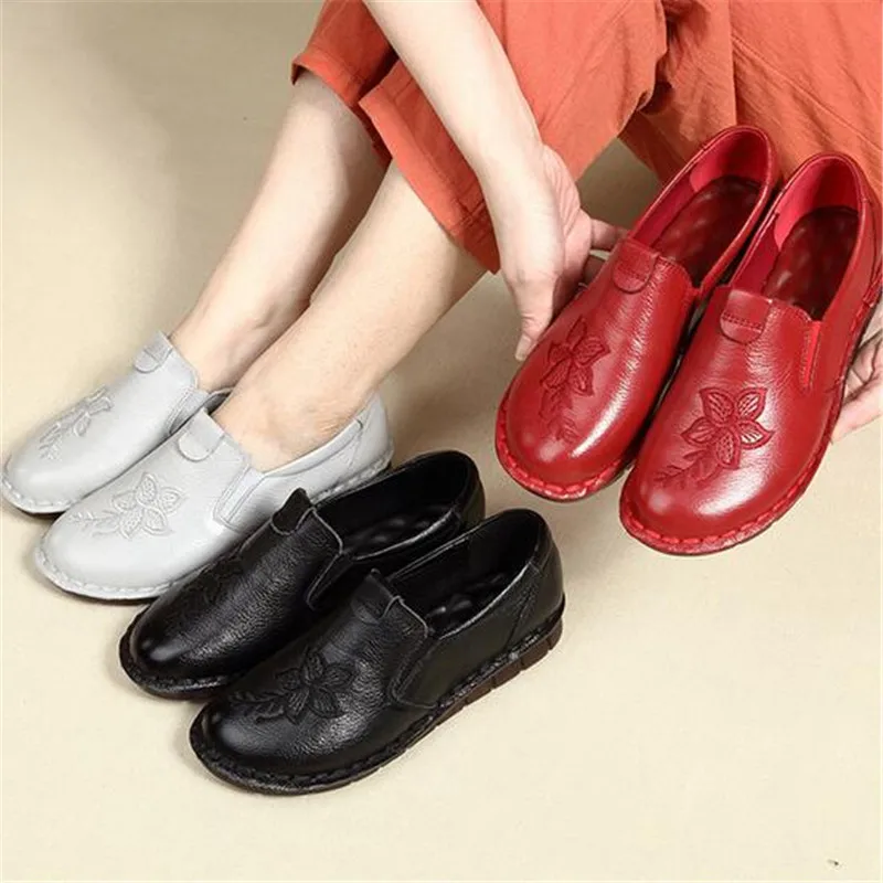 MVVJKE 2020 Women Handmade Gneuine leather flat shoes Women Soft Bottom Middle aged casual Mother casual flat shoes
MVVJKE 2020 Women Handmade Gneuine leather flat shoes Women Soft Bottom Middle aged casual Mother casual flat shoes