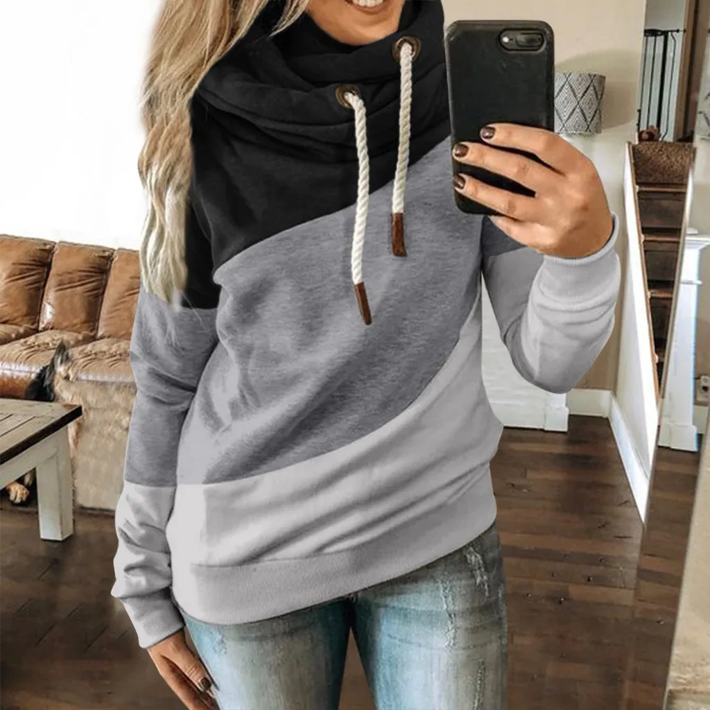 Women Casual Patchwork Hoodies Autumn Ladies Contrast Long Sleeve Hooded Pullover Blouse Sweatshirt Tops Female Sudadera 2021
Women Casual Patchwork Hoodies Autumn Ladies Contrast Long Sleeve Hooded Pullover Blouse Sweatshirt Tops Female Sudadera 2021