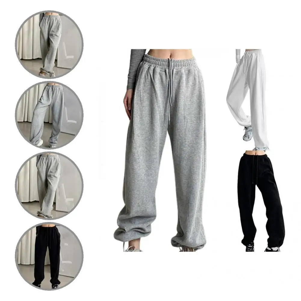 Autumn Winter Simple Baggy Straight Pants Streetwear Women Trousers Elastic Waist for Party
Autumn Winter Simple Baggy Straight Pants Streetwear Women Trousers Elastic Waist for Party