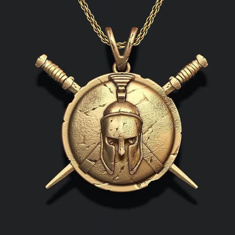 Soldier Spartan Helmet Shield Sword Pendant Necklace Personality Men Necklace Jewelry Retro Memorial Christmas New Year Gift
Soldier Spartan Helmet Shield Sword Pendant Necklace Personality Men Necklace Jewelry Retro Memorial Christmas New Year Gift