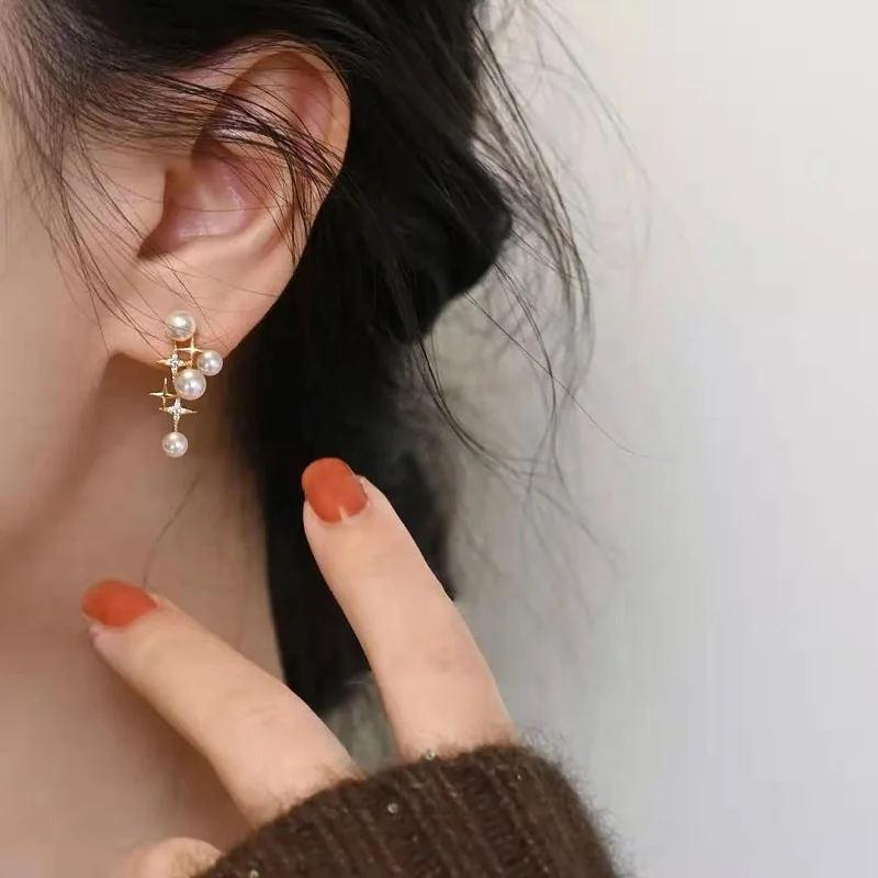ZDMXJL 2021 New Arrival Fashion Women's Earrings Fine Twinkle Star Pearl Earrings For Women Party Jewelry Gifts Drop-shipping
ZDMXJL 2021 New Arrival Fashion Women's Earrings Fine Twinkle Star Pearl Earrings For Women Party Jewelry Gifts Drop-shipping