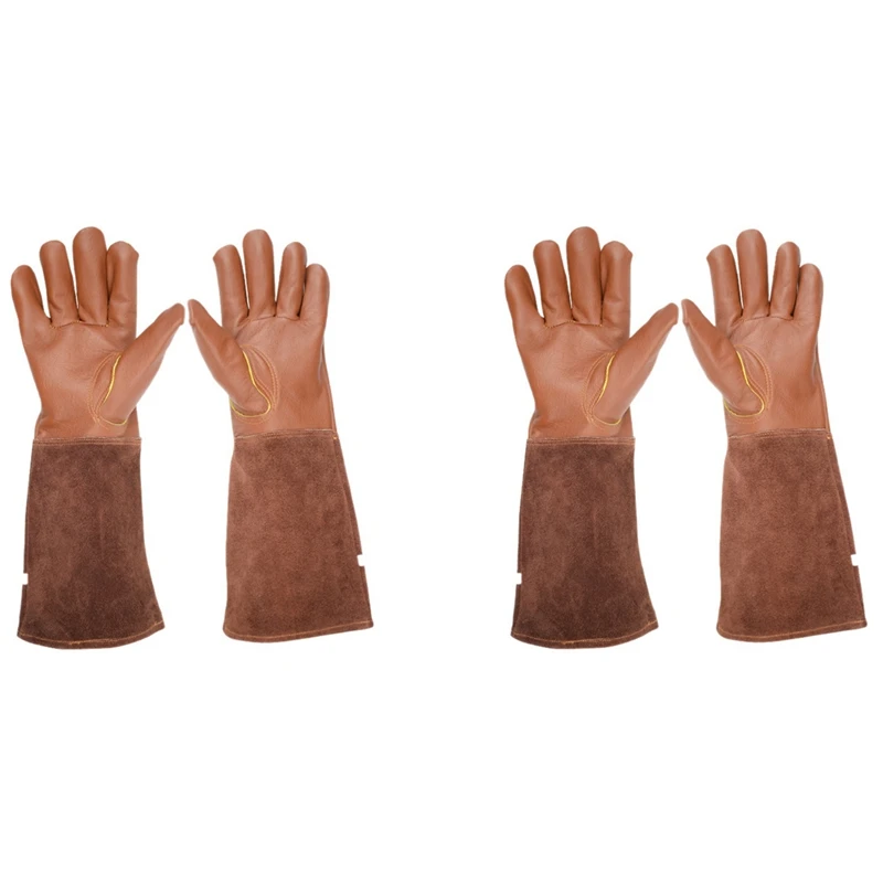 2 Pair Rose Pruning Gloves For Men And Women Extra Long Breathable Goatskin Leather Thorn Proof Gloves, XL & S
2 Pair Rose Pruning Gloves For Men And Women Extra Long Breathable Goatskin Leather Thorn Proof Gloves, XL & S