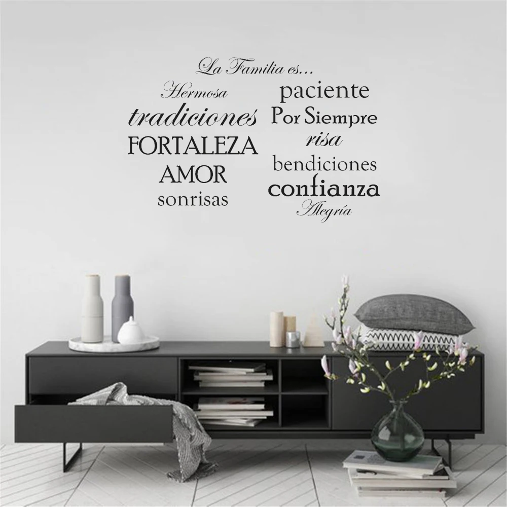 Family Quote Words Wall Sticker La Familia Es Spanish Wall Decal Set Home Decoration Vinyl Art Mural ru4016
Family Quote Words Wall Sticker La Familia Es Spanish Wall Decal Set Home Decoration Vinyl Art Mural ru4016