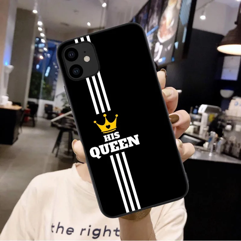 King Queen Lovers Couple Case For iPhone 12 X XS MAX X XR 11 Pro Max 7 8 6 6s Plus Cartoon Crown Silicone Soft Phone Cover Coque
King Queen Lovers Couple Case For iPhone 12 X XS MAX X XR 11 Pro Max 7 8 6 6s Plus Cartoon Crown Silicone Soft Phone Cover Coque