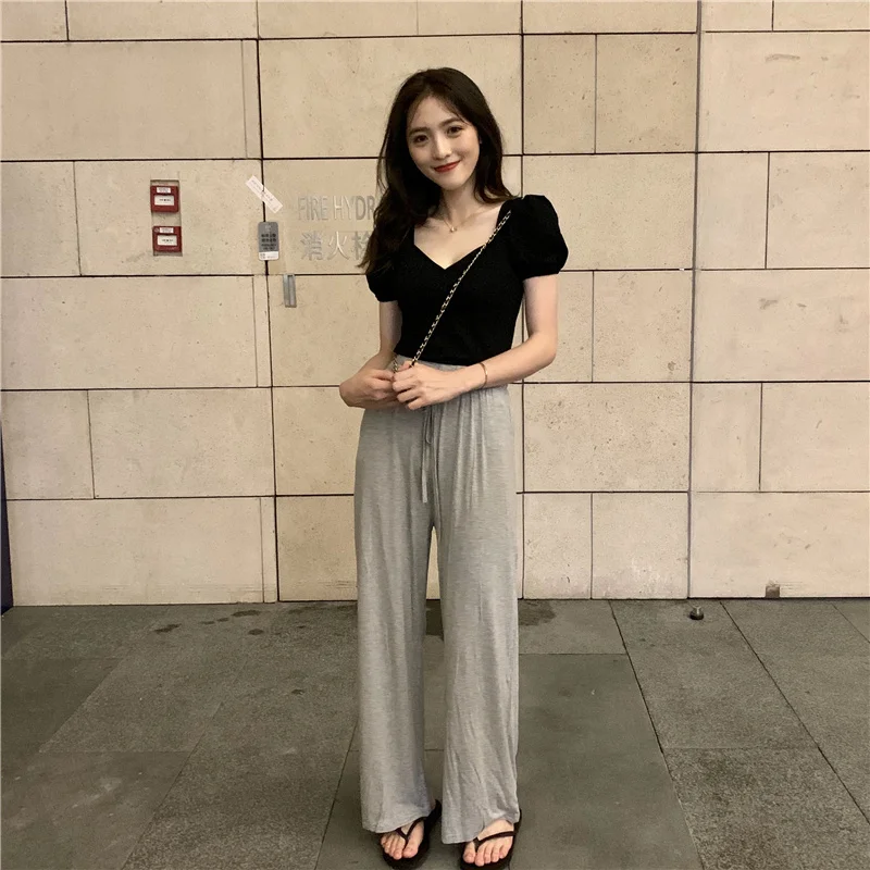 2021 Summer New French Style Retro Square Collar Avocado Green Bubble Short-Sleeved Top Women's Wide-Leg Pants Two-Piece Suit
2021 Summer New French Style Retro Square Collar Avocado Green Bubble Short-Sleeved Top Women's Wide-Leg Pants Two-Piece Suit