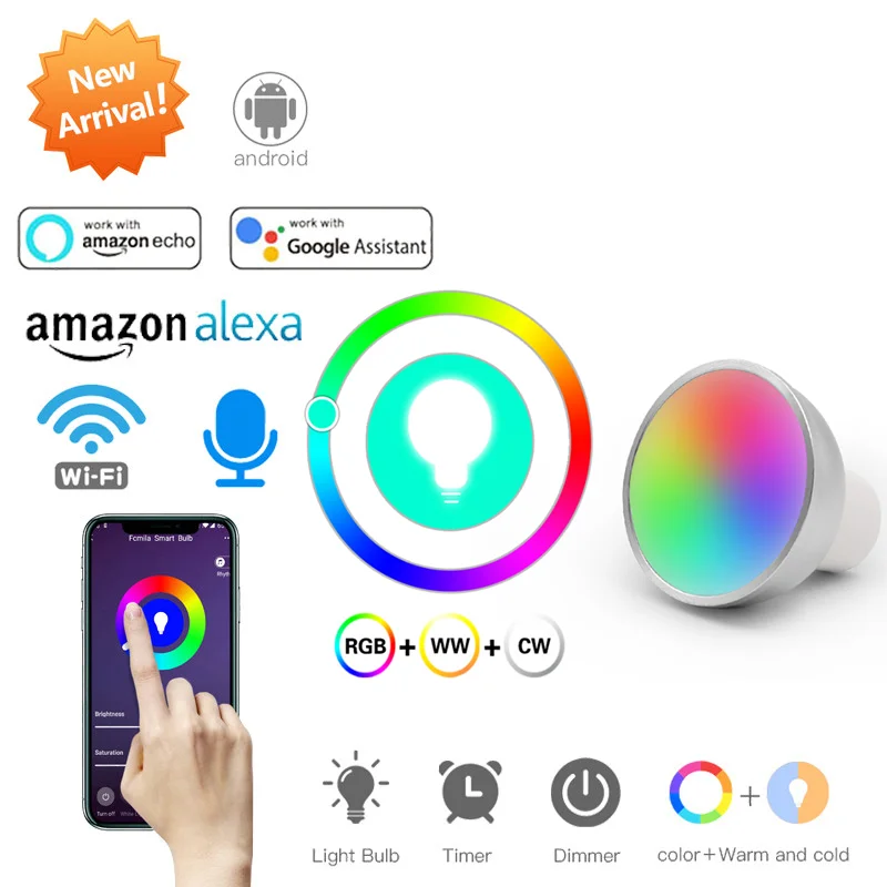 Умная лампа с регулируемой яркостью, 5 Вт, RGB-подсветильник ка
Умная лампа с регулируемой яркостью, 5 Вт, RGB-подсветильник ка