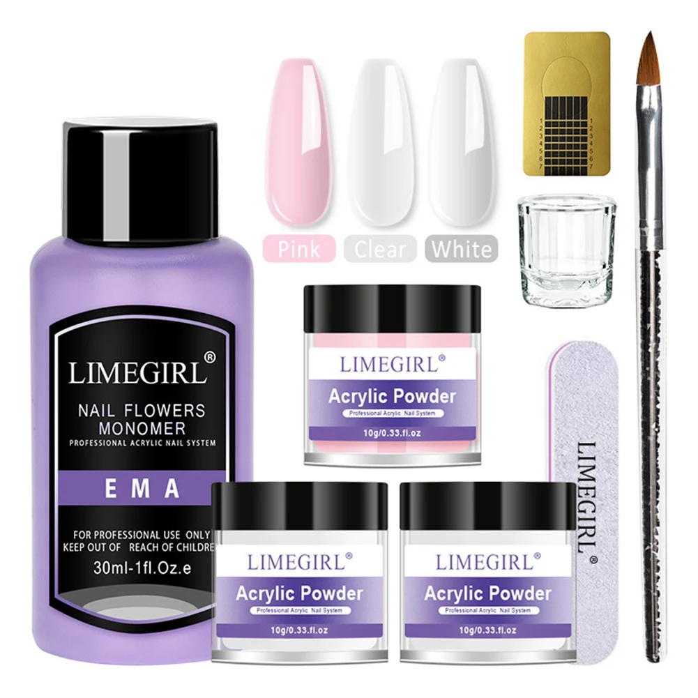 Nail Acrylic Powder And Monomer Non-yellowing Set With Nail Brush Easy To Use Strong Adhesion Kit 3 Colors Acrylic Powder Kit
Nail Acrylic Powder And Monomer Non-yellowing Set With Nail Brush Easy To Use Strong Adhesion Kit 3 Colors Acrylic Powder Kit
