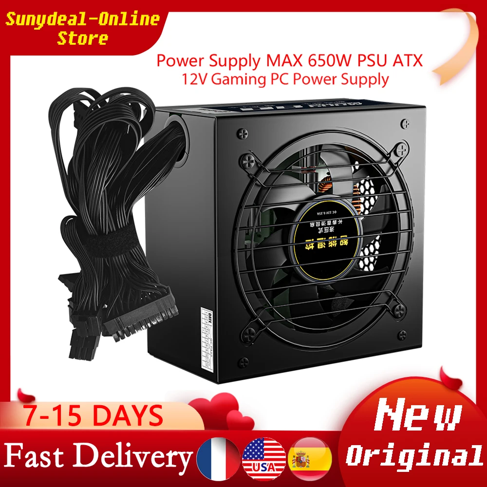 TAISU Power supply for pc MAX 650W PSU ATX 12V 12MM Fan Computer Power Afford for Computer Host Gaming mining Power supply unit
TAISU Power supply for pc MAX 650W PSU ATX 12V 12MM Fan Computer Power Afford for Computer Host Gaming mining Power supply unit