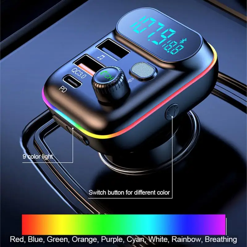 Автомобильный FM-трансмиттер T70 с поддержкой Bluetooth QC3.0 и поддержкой быстрой зарядки
Автомобильный FM-трансмиттер T70 с поддержкой Bluetooth QC3.0 и поддержкой быстрой зарядки