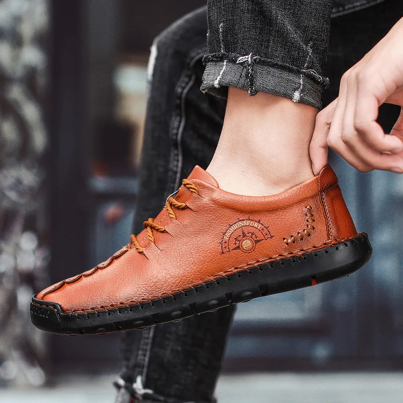 New High Quality Men Leather Shoes Casual Comfortable Loafers Light Moccasins Breathable Shoes Male Driving Footwear Big Size 48
New High Quality Men Leather Shoes Casual Comfortable Loafers Light Moccasins Breathable Shoes Male Driving Footwear Big Size 48
