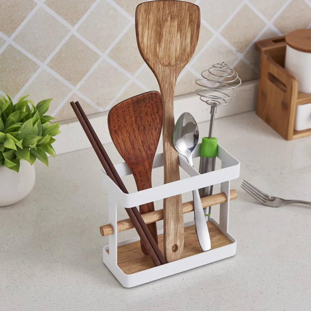 Creative Kitchen Wrought Iron Tableware Storage Rack Muitifunctional Desktop Seasoning Chopsticks Forks Storage Shelf (White)
Creative Kitchen Wrought Iron Tableware Storage Rack Muitifunctional Desktop Seasoning Chopsticks Forks Storage Shelf (White)