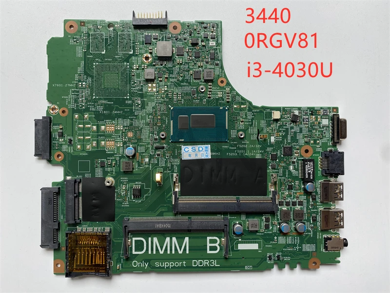 Материнская плата для ноутбука 13221 1 CN 0RGV81 Dell INSPIRON 3440 с I3 4030U Процессор полностью