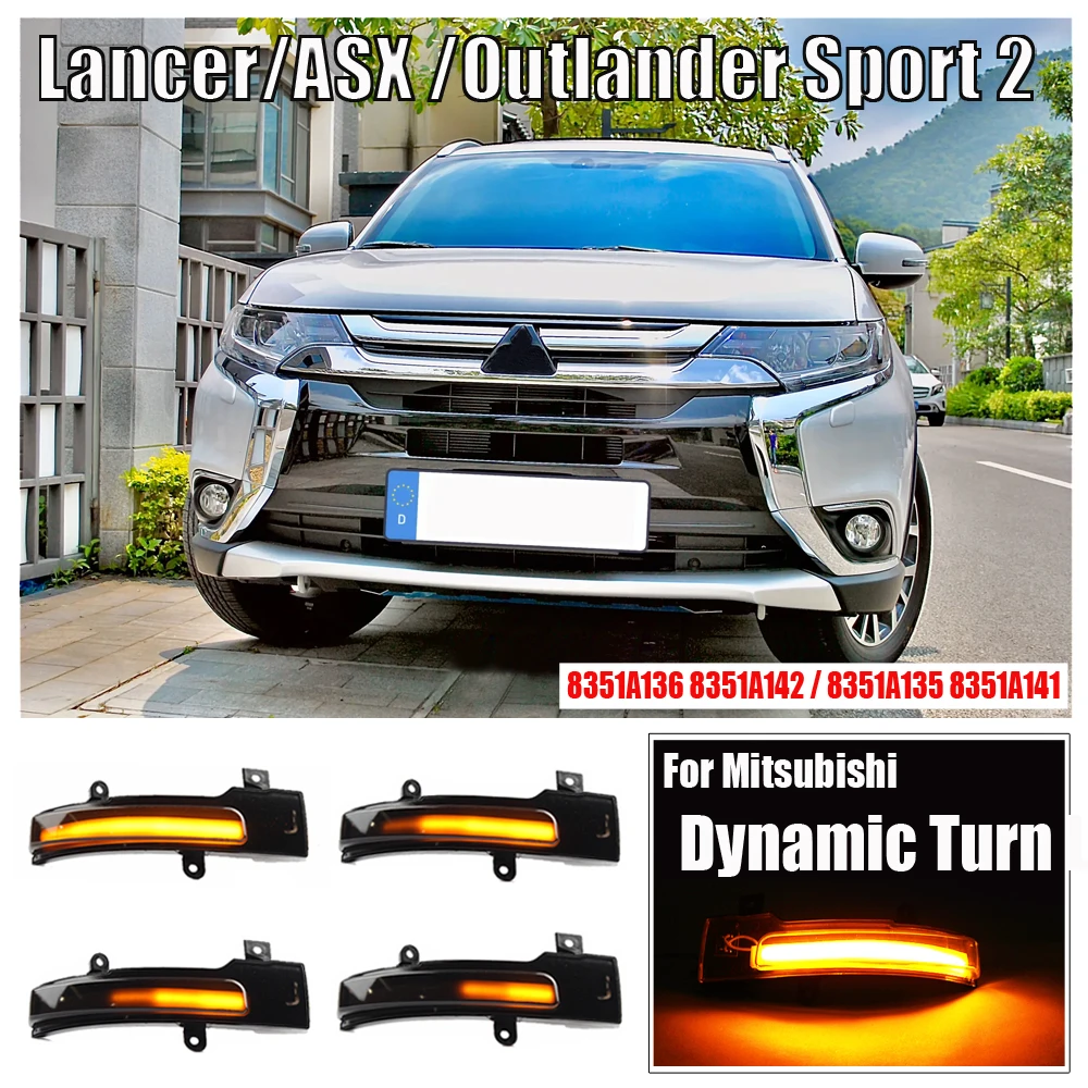 Светодиодный Динамический указатель поворота для Mitsubishi Outlander ASX 2013-2020 Lancer 2016 |