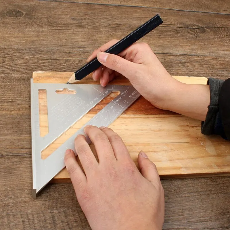 Hot 30cm Silver Aluminum Alloy Speed Square Roofing Triangle Angle Protractor Try Square Carpenter's Measuring Layout Tool 
Hot 30cm Silver Aluminum Alloy Speed Square Roofing Triangle Angle Protractor Try Square Carpenter's Measuring Layout Tool