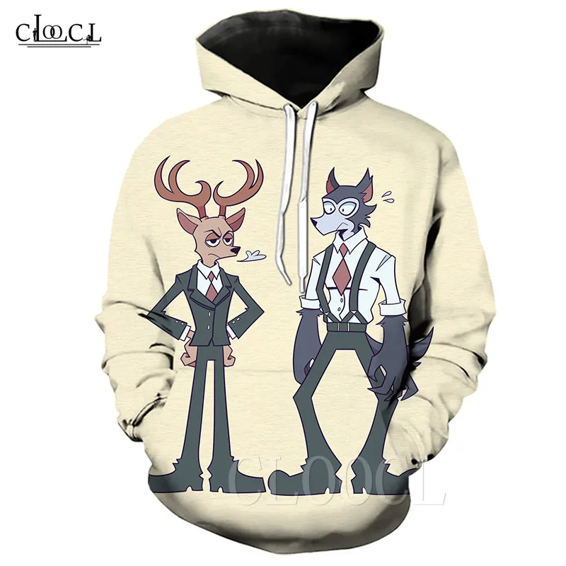 Футболки BEASTARS жилет для спортзала толстовка с капюшоном из японского аниме на