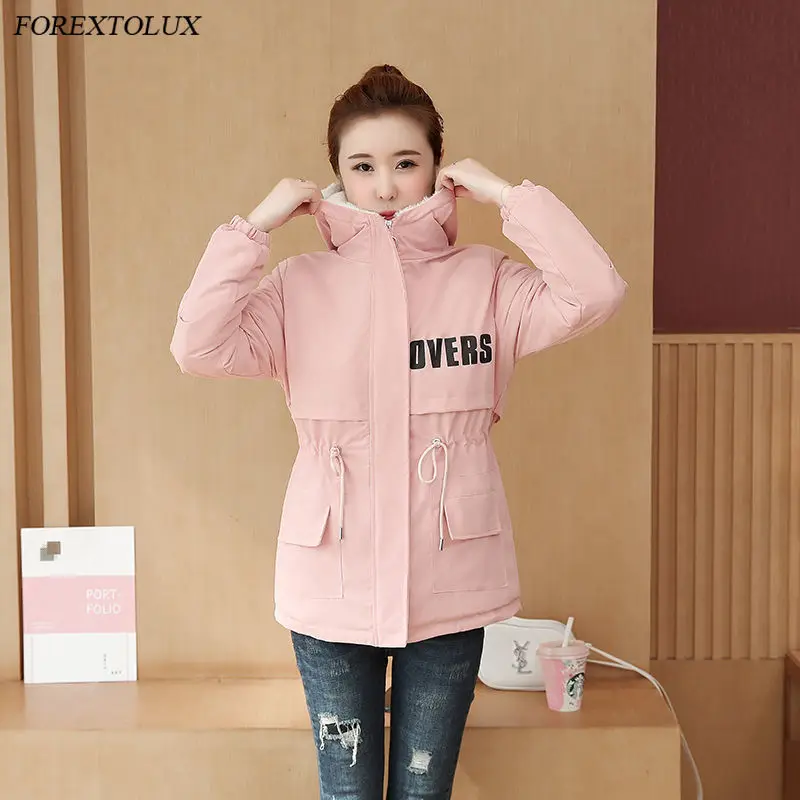 Hooded Letters Velvet Warm Jackets Women's Causal Windbreaker Drawstring Coats Zipper Pocket Thick Bomber Trench Top Fall Winter
Hooded Letters Velvet Warm Jackets Women's Causal Windbreaker Drawstring Coats Zipper Pocket Thick Bomber Trench Top Fall Winter