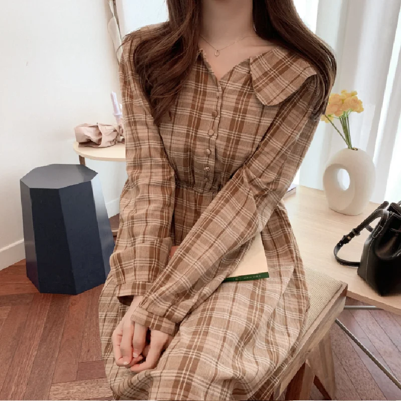 S XL Новое весеннее платье для девочек Boho хлопковое женское винтажное платье в клетку с длинным рукавом женское платье длинное платье Vestido Pure
S XL Новое весеннее платье для девочек Boho хлопковое женское винтажное платье в клетку с длинным рукавом женское платье длинное платье Vestido Pure