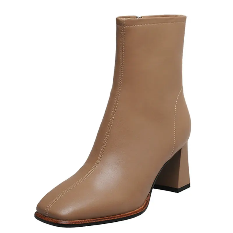 Side Zipper Women's Boots Genuine Leather Square Toe Shoes Woman high Heels 2021 Winter Office Lady Party Ankle Boots
Side Zipper Women's Boots Genuine Leather Square Toe Shoes Woman high Heels 2021 Winter Office Lady Party Ankle Boots