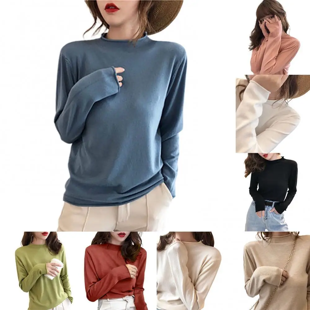 9 Colors Solid Color T-Shirt for Women Autumn Winter Long Sleeve O Neck Base Top Shirts Women Slim Top Pullovers Femme Knitwear
9 Colors Solid Color T-Shirt for Women Autumn Winter Long Sleeve O Neck Base Top Shirts Women Slim Top Pullovers Femme Knitwear