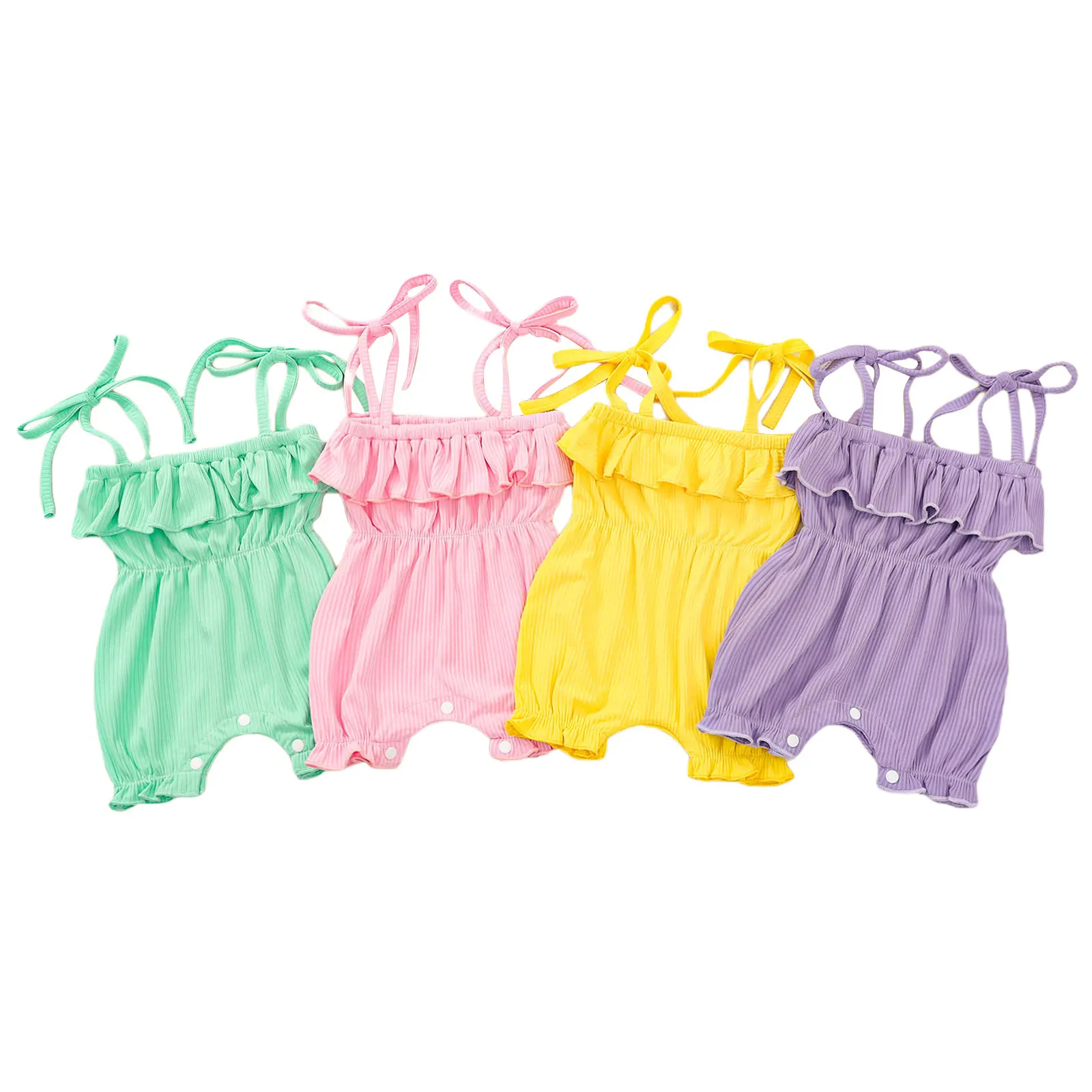 Baby Summer Clothes Babies Tie-up Strap Romper Kids Solid Sleeveless Strappy Jumpsuit Playsuits 0-24 Months
Baby Summer Clothes Babies Tie-up Strap Romper Kids Solid Sleeveless Strappy Jumpsuit Playsuits 0-24 Months