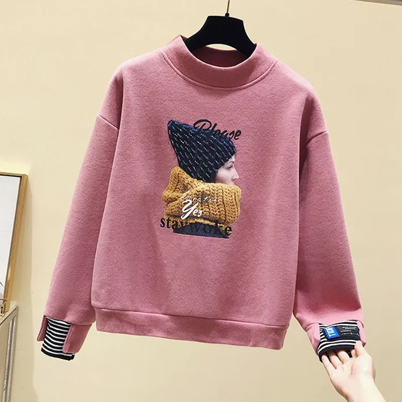 С имитацией двух отдельных изделий трикотажные толстовки для женщин в Корейском стиле Стиль с героями мультфильмов пуловер-свитшот с принт...
С имитацией двух отдельных изделий трикотажные толстовки для женщин в Корейском стиле Стиль с героями мультфильмов пуловер-свитшот с принт...