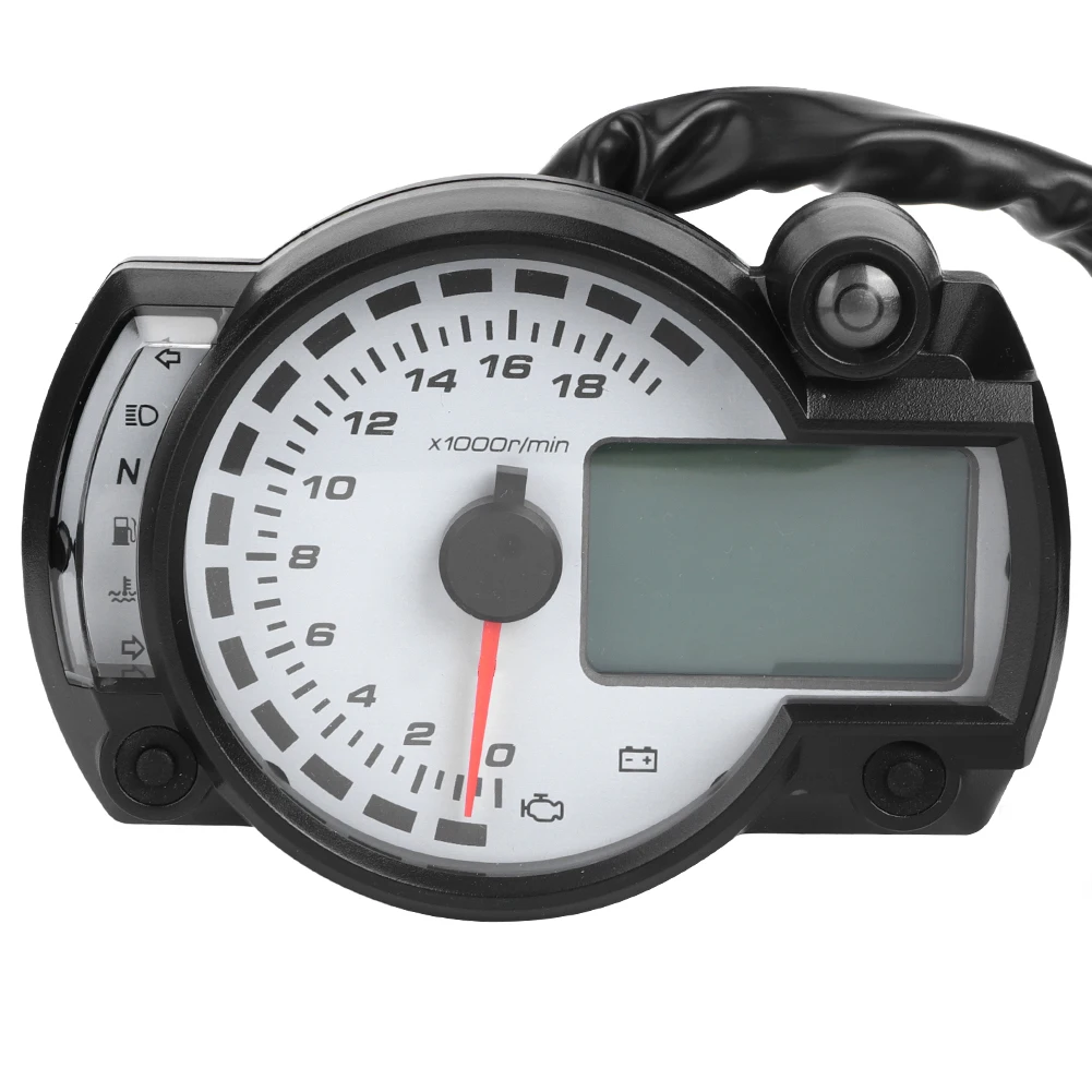 18000 RPM MPH Motorcycle Odometer Tachometer Speedometer LCD Digital Display Multifunction Motorcycle Instrument with Sensor
18000 RPM MPH Motorcycle Odometer Tachometer Speedometer LCD Digital Display Multifunction Motorcycle Instrument with Sensor