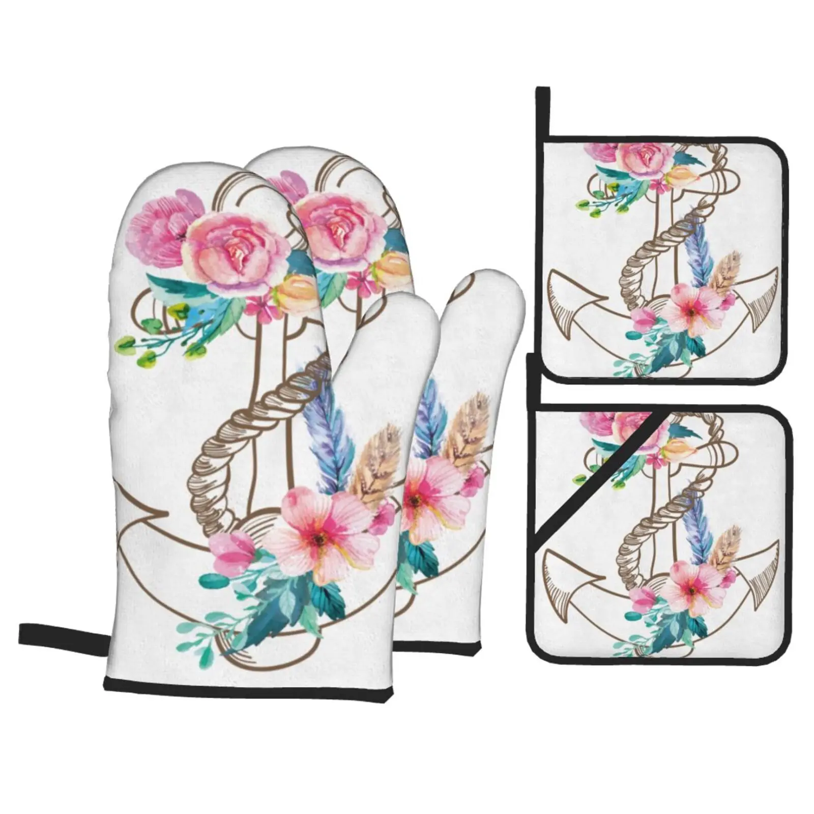 Potholders 4-piece Set Kitchen Heat Oven Glove Original Heat Resistant Gloves for Hot Oven Kitchen Gadget Sets Hand Mitts Baking
Potholders 4-piece Set Kitchen Heat Oven Glove Original Heat Resistant Gloves for Hot Oven Kitchen Gadget Sets Hand Mitts Baking