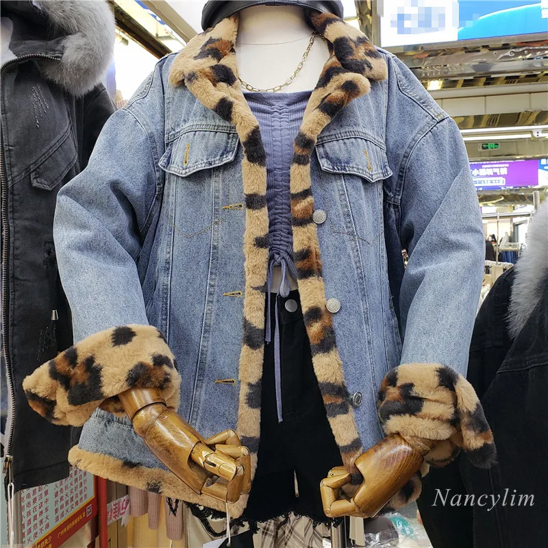 Double-Sided Wear Lamb Wool Patch Denim Coats for Women Fleece-Lined Thickened Warm Casual Boyfriend Style Cotton Jacket
Double-Sided Wear Lamb Wool Patch Denim Coats for Women Fleece-Lined Thickened Warm Casual Boyfriend Style Cotton Jacket