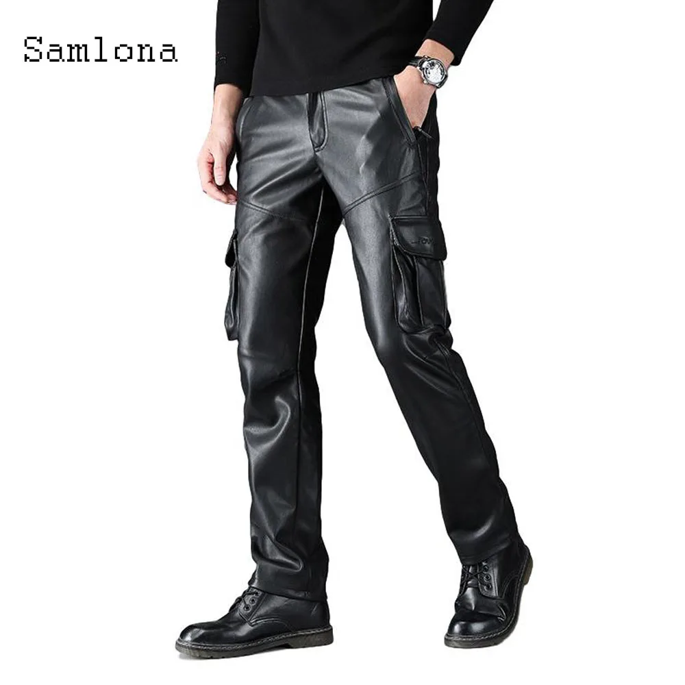 Брюки Samlona мужские из искусственной кожи, трендовые мотоциклетные штаны на молнии, облегающие брюки из искусственной кожи, одежда для мужчи...
Брюки Samlona мужские из искусственной кожи, трендовые мотоциклетные штаны на молнии, облегающие брюки из искусственной кожи, одежда для мужчи...