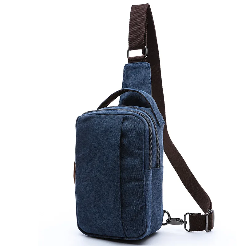 Korean Trend canvas bag men's chest bag Street leisure bag