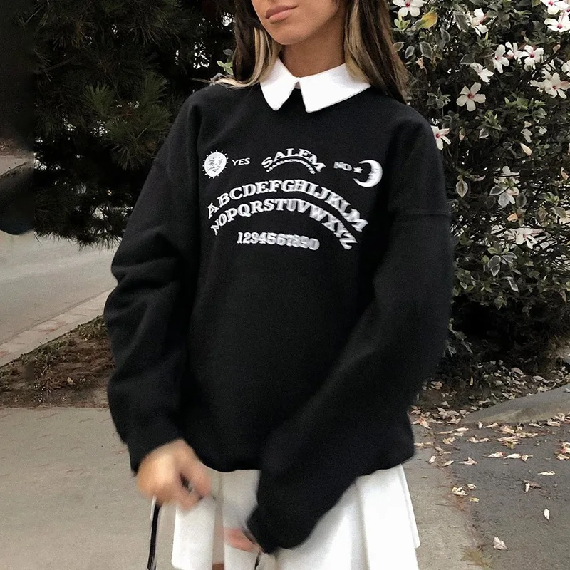 2021 Winter Women's Hoodies European and American Ins Wind Round Neck Letter Printing Long-sleeved Pullover Trend Lapel Clothes
2021 Winter Women's Hoodies European and American Ins Wind Round Neck Letter Printing Long-sleeved Pullover Trend Lapel Clothes