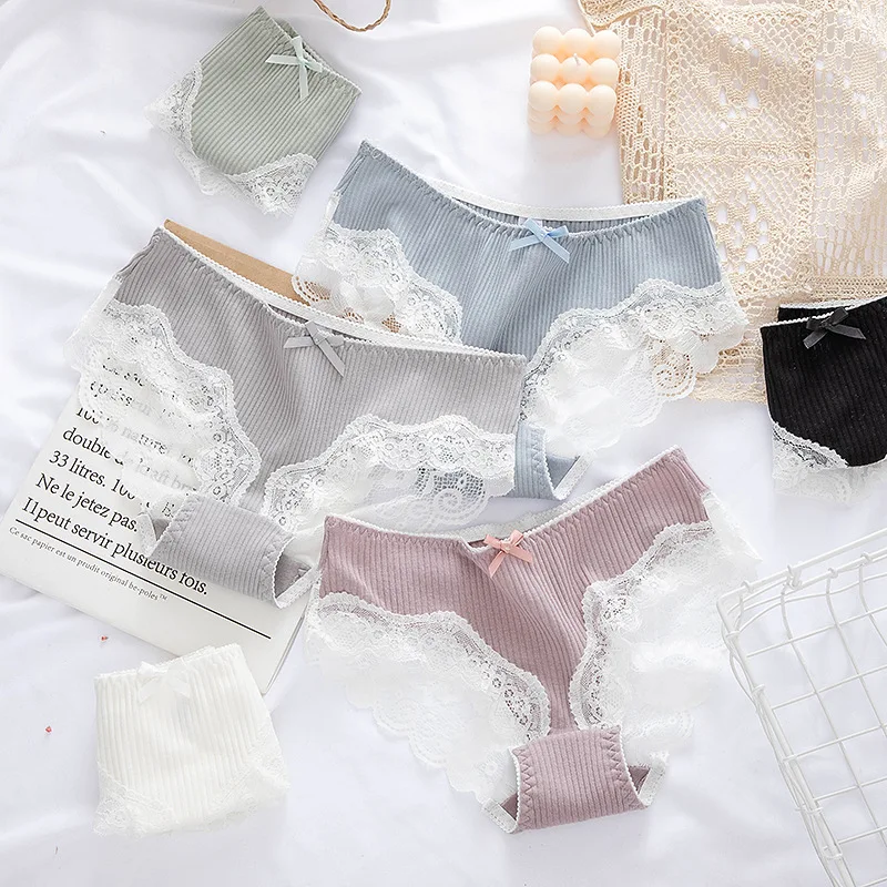 New Sweet Cotton Panties Lace Lace Sexy Low Waist Panties Female Bowknot Girls Cute Panties Panties
New Sweet Cotton Panties Lace Lace Sexy Low Waist Panties Female Bowknot Girls Cute Panties Panties