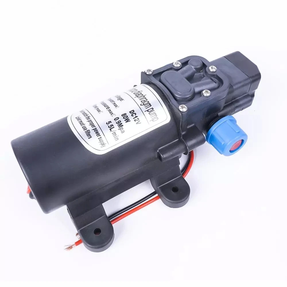 DC 12V 80W 5.5L/Min High Quality Safety High Pressure Miniature Diaphragm Self-priming Pump For Liquid Filling Machine
DC 12V 80W 5.5L/Min High Quality Safety High Pressure Miniature Diaphragm Self-priming Pump For Liquid Filling Machine