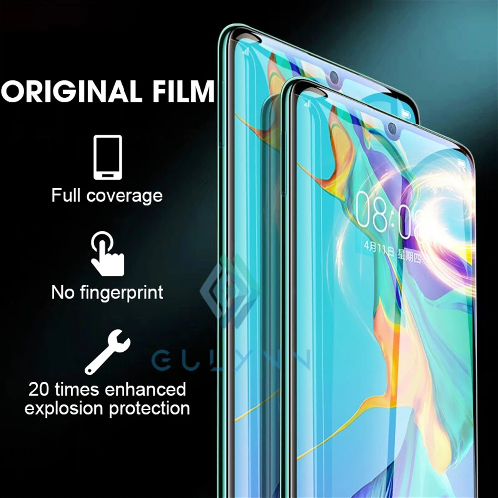 Гидрогелевая пленка 2-в-1 99D полное покрытие для Huawei P30 P40 Mate 30 Lite Pro Honor 20 20Pro 9X 8X 15H