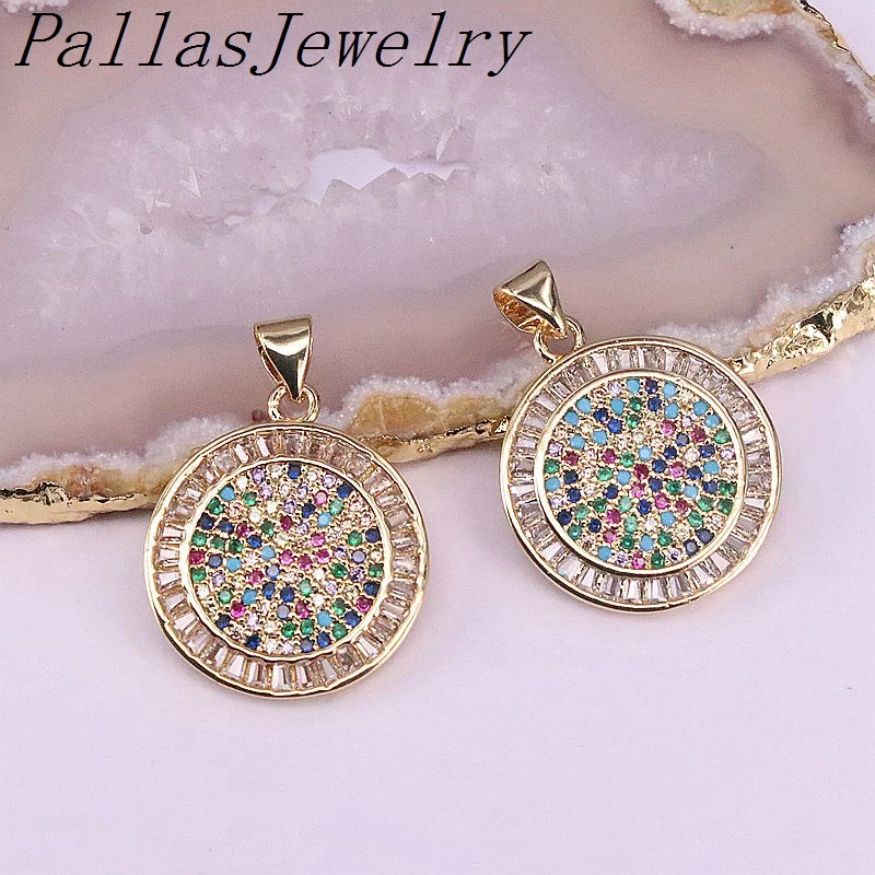 5Pcs Gold Color Rainbow Colorful CZ Charm Micro pave Round with chain necklace Cubic Zirconia Pendant Statement Necklace
5Pcs Gold Color Rainbow Colorful CZ Charm Micro pave Round with chain necklace Cubic Zirconia Pendant Statement Necklace
