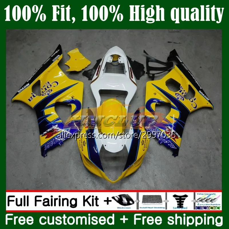 Injection Kit For GSXR-1000 GSXR1000 1000CC K3 GSX R1000 17No.9 yellow white GSXR 1000 CC 2003 2004 GSX-R1000 03 04 OEM Fairing
Injection Kit For GSXR-1000 GSXR1000 1000CC K3 GSX R1000 17No.9 yellow white GSXR 1000 CC 2003 2004 GSX-R1000 03 04 OEM Fairing