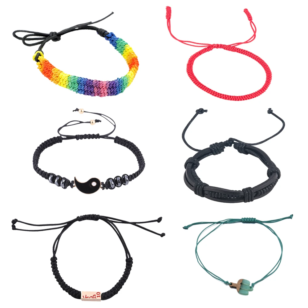 Couple Girlfriend Bracelet Adjustable Love Friendship Rope Color Braided Braided Pendant Fashion Magnetic Bracelet Gift
Couple Girlfriend Bracelet Adjustable Love Friendship Rope Color Braided Braided Pendant Fashion Magnetic Bracelet Gift