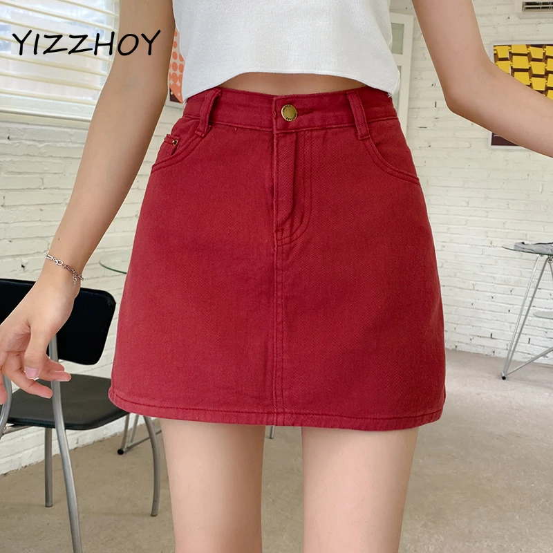YIZZHOY New Spring Summe Streetwear Female Casual A-line Black Denim Short Skirtsr Women High Waist Ladies Mini Jeans Skirt
YIZZHOY New Spring Summe Streetwear Female Casual A-line Black Denim Short Skirtsr Women High Waist Ladies Mini Jeans Skirt